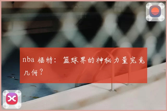 nba 福特：篮球界的神秘力量究竟几何？